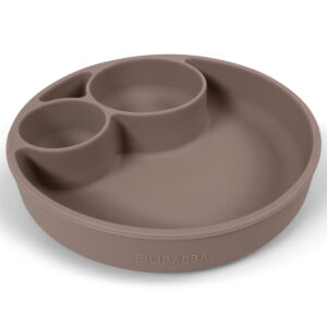 Piatto Diviso in Silicone - Grigio Caldo
